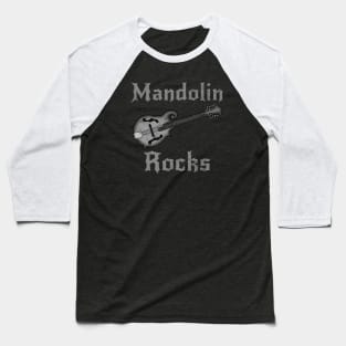 Mandolin Rocks, Mandolinist Goth Heavy Rock Musician Baseball T-Shirt